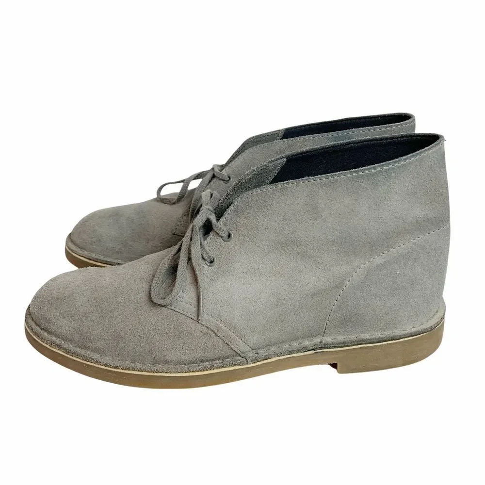Clarks Gray Suede Chukka Boots